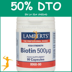 BIOTINA 500µg. LAMBERTS OFERTA 2UD