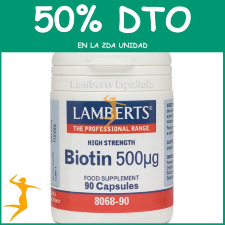 BIOTINA 500µg. LAMBERTS OFERTA 2UD