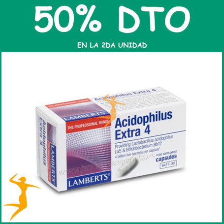 ACIDOPHILUS EXTRA 4 60 CÁPSULAS LAMBERTS OFERTA 2UD