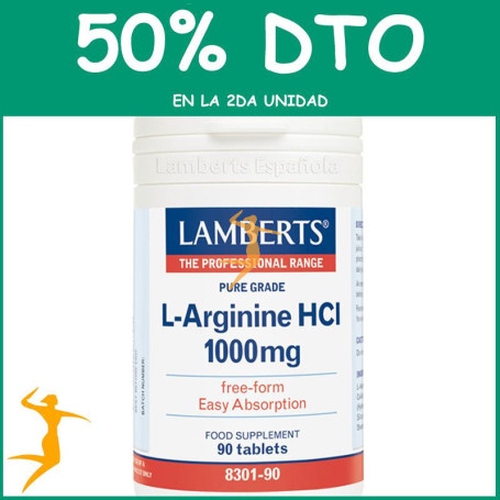 L-ARGININA HCI 1000Mg. LAMBERTS OFERTA 2UD