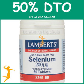 SELENIO 200µg. (COMO L-SELENOMETIONINA) LAMBERTS OFERTA 2UD