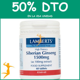 GINSENG SIBERIANO 1500Mg. LAMBERTS OFERTA 2UD