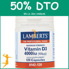 VITAMINA D3 4000UI 120 CAPSULASLAMBERTS OFERTA 2UD