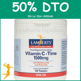 VITAMINA C 1500Mg. CON BIOFLAVONOIDES 120 TABLETAS LAMBERTS OFERTA 2UD