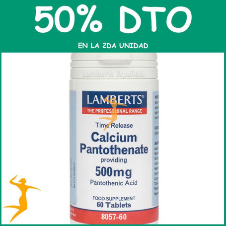 PANTOTENATO DE CALCIO 500Mg. LAMBERTS OFERTA 2UD