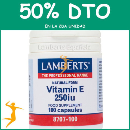 VITAMINA E NATURAL 250UI LAMBERTS OFERTA 2UD