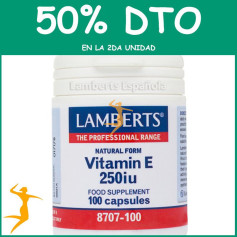 VITAMINA E NATURAL 250UI LAMBERTS OFERTA 2UD