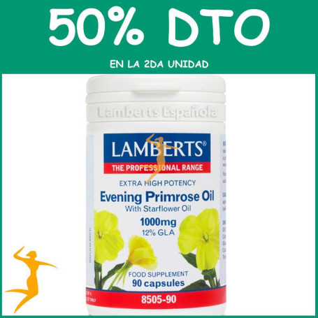 ACEITE DE PRIMULA Y BORRAJA 1000Mg. 90 CÁPSULAS LAMBERTS OFERTA 2UD