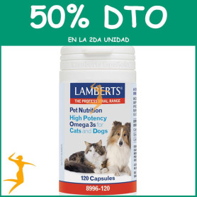 OMEGA 3 ALTA POTENCIA (PERROS Y GATOS) 120 CAPSULAS LAMBERTS OFERTA 2UD