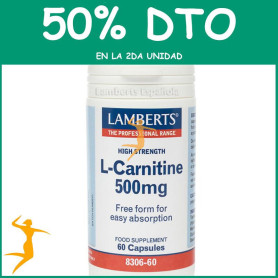 L-CARNITINA 500Mg. 60 CÁPSULAS LAMBERTS OFERTA 2UD