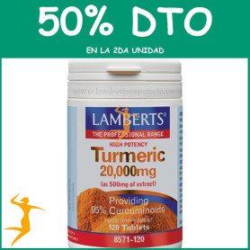 TURMERIC 20.000Mg. 120 TABLETAS LAMBERTS OFERTA 2UD