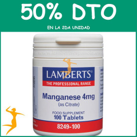 MANGANESO 100 TABLETAS LAMBERTS OFERTA 2UD