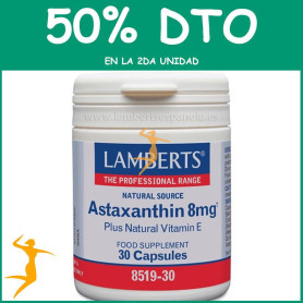 ASTAXANTINA CON VITAMINA E 30 CAPSULAS LAMBERTS OFERTA 2UD