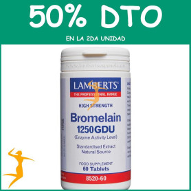 BROMELINA 1250GDU 60 TABLETAS LAMBERTS OFERTA 2UD