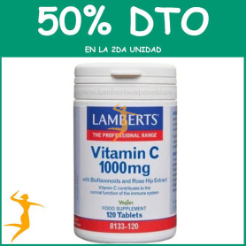 VITAMINA C 1000Mg BIOFLAVONOIDES 120 TABLETAS LAMBERTS OFERTA 2UD