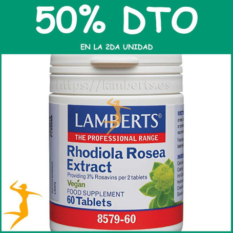 RHODIOLA ROSEA 1466MG 60 COMPRIMIDOS LAMBERTS OFERTA 2UD