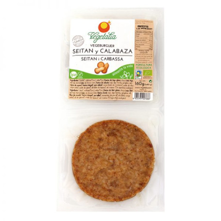 VEGEBURGUER SEITAN Y CALABAZA BIO 160GR VEGETALIA