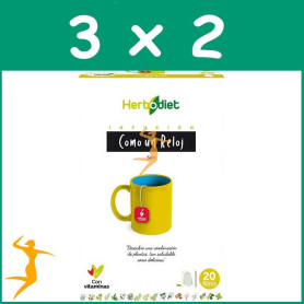 PACK 3x2 HERBODIET COMO UN RELOJ 20 FILTROS NOVA DIET