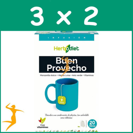 PACK 3x2 HERBODIET BUEN PROVECHO 20 FILTROS NOVA DIET