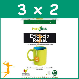 PACK 3x2 HERBODIET EFICACIA RENAL 20 FILTROS NOVA DIET