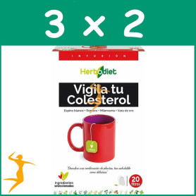 PACK 3x2 HERBODIET VIGILA TU COLESTEROL 20 FILTROS NOVA DIET