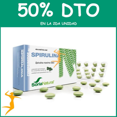 SPIRULINA COMPRIMIDOS SORIA NATURAL OFERTA 2 UD