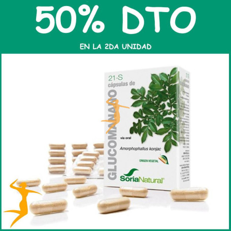 CÁPSULAS 21-S GLUCOMANANO SORIA NATURAL OFERTA 2 UD