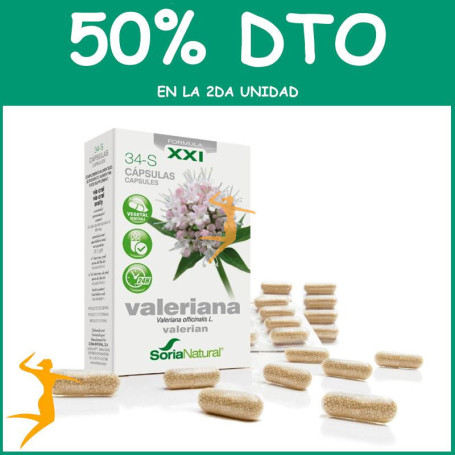 VALERIANA 34-S 30 CÁPSULAS SORIA NATURAL OFERTA 2 UD