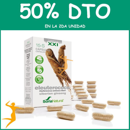 15-S ELEUTEROCOCO FÓRMULA XXI 30 CÁPSULAS SORIA NATURAL OFERTA 2 UD