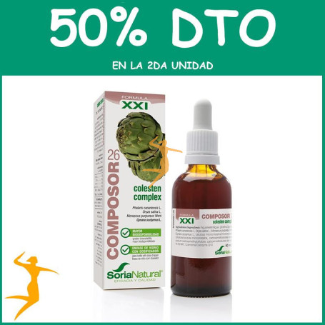 COMPOSOR 26 COLESTEN COMPLEX FORMULA XXI 50Ml. SORIA NATURAL OFERTA 2 UD