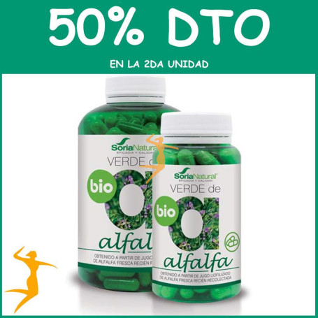 VERDE DE ALFALFA BIO 240 CÁPSULAS SORIA NATURAL OFERTA 2 UD