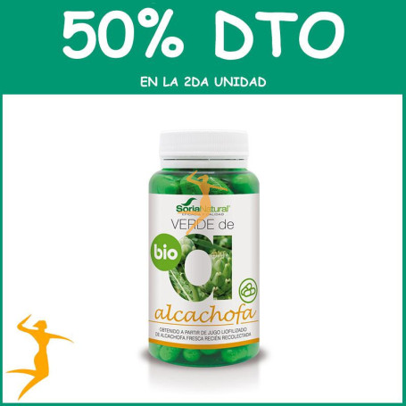 VERDE DE ALCACHOFA BIO 80 CÁPSULAS SORIA NATURAL OFERTA 2 UD