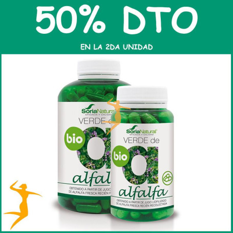 VERDE DE ALFALFA BIO 80 CÁPSULAS SORIA NATURAL OFERTA 2 UD