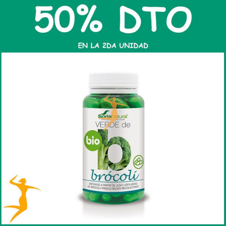 VERDE DE BROCOLI BIO 80 CÁPSULAS SORIA NATURAL OFERTA 2 UD