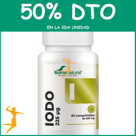 IODO LIBERACIÓN SOSTENIDA 60 COMPRIMIDOS SORIA NATURAL OFERTA 2 UD