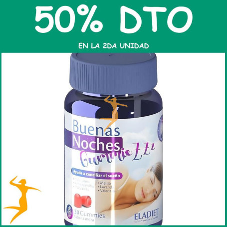 BUENAS NOCHES SUEÑO + ESTRÉS 30 GUMMIES ELADIET OFERTA 2 UD