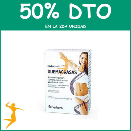 QUEMA GRASAS OPUNTIA 60 CAPSULAS HERBORA OFERTA 2 UD