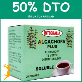 ALCACHOFA PLUS SOLUBLE 20 SOBRES INTEGRALIA OFERTA 2 UD