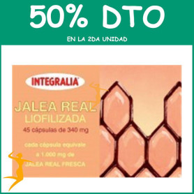 JALEA REAL LIOFILIZADA 45 CÁPSULAS INTEGRALIA OFERTA 2 UD