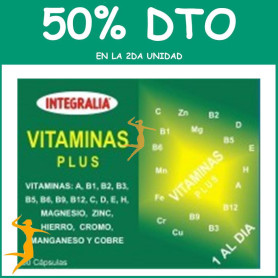 VITAMINAS PLUS 30 CÁPSULAS INTEGRALIA OFERTA 2 UD