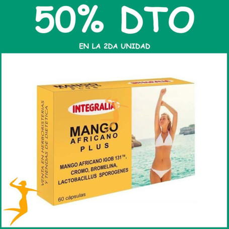 MANGO AFRICANO PLUS 60 CÁPSULAS INTEGRALIA OFERTA 2 UD