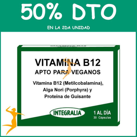 VITAMINA B12 VEGANA 30 CÁPSULAS INTEGRALIA OFERTA 2 UD