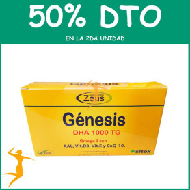 GÉNESIS OMEGA 3 DHA 60 CÁPSULAS 1000MG ZEUS OFERTA 2 UD