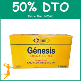 GÉNESIS OMEGA 3 DHA 120 CÁPSULAS 1000MG ZEUS OFERTA 2 UD