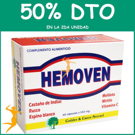 HEMOVEN 60 CÁPSULAS GOLDEN GREEN OFERTA 2 UD