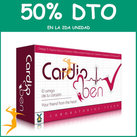 CARDIOBEN 60 CÁPSULAS TEGOR OFERTA 2 UD