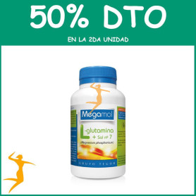 L-GLUTAMINA + SAL 7 MEGAMOL 100 CÁPSULAS TEGOR OFERTA 2 UD