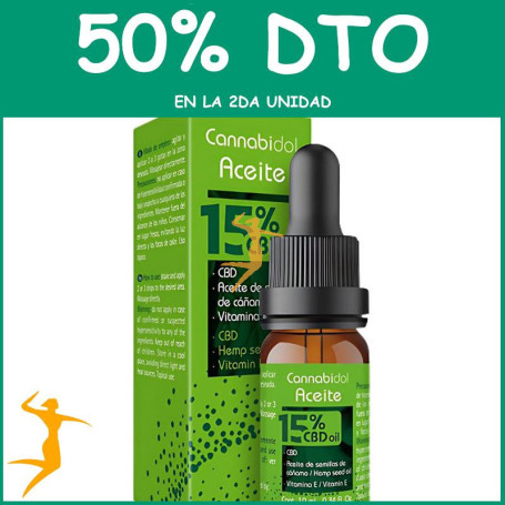 CANNABIDOL ACEITE 15% 10ML TEGOR OFERTA 2 UD