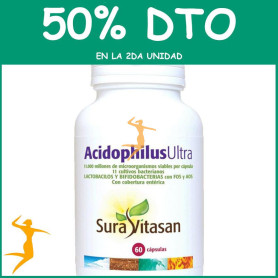 ACIDOPHILUS ULTRA 11.000M.+FOS+AOS 60 CÁPSULAS SURA VITASAN OFERTA 2 UD