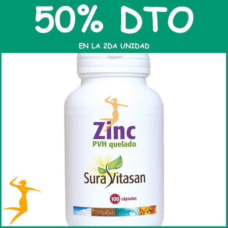 ZINC QUELADO 100 COMPRIMIDOS SURA VITASAN OFERTA 2 UD